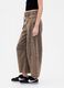 Brown wide-leg trousers in cotton and Lyocell_5