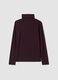 Purple stretch viscose top with raised collar, regular fit_6