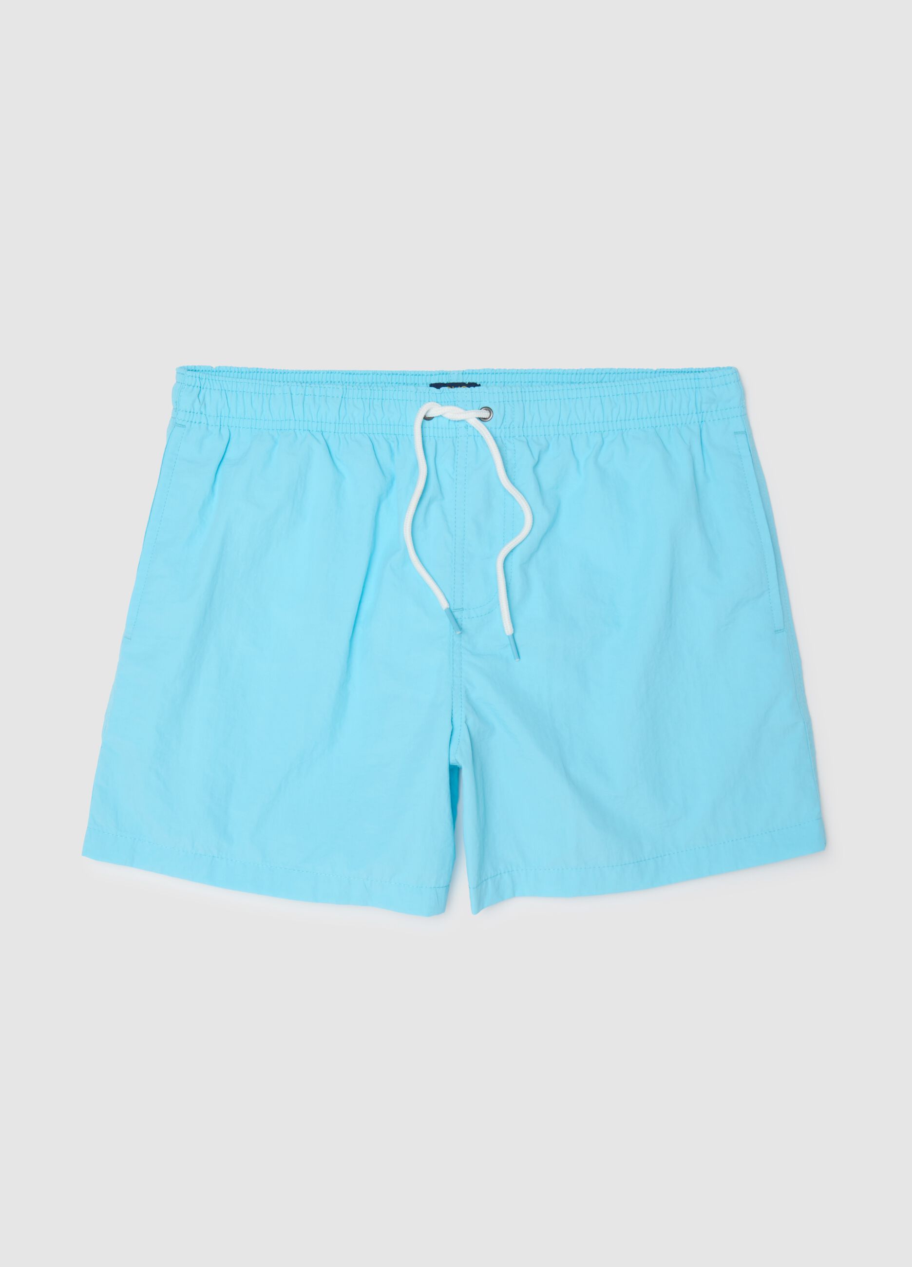 Men's regular fit light blue swim boxers