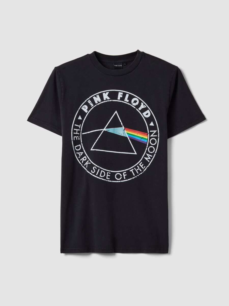 T-shirt in puro cotone nero regular fit con stampa Pink Floyd_4