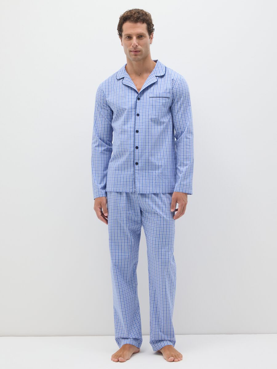 Multicolour pure cotton pyjamas with regular fit_0