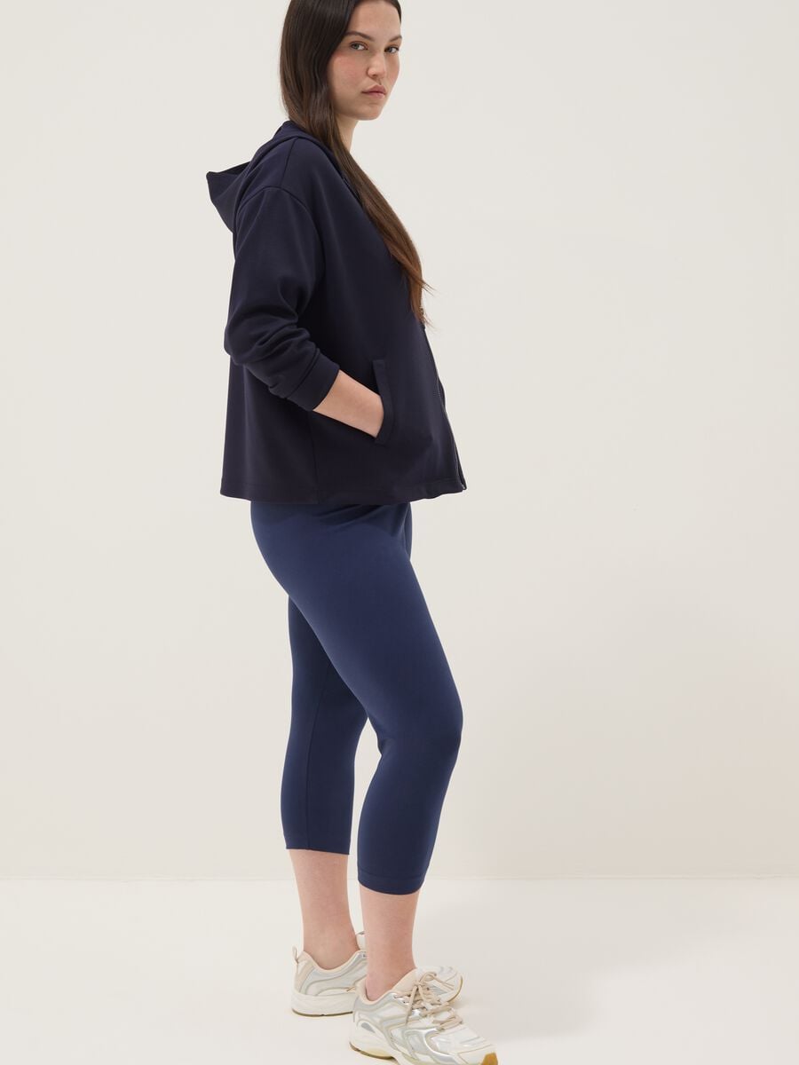 Blue stretch cotton leggings_3