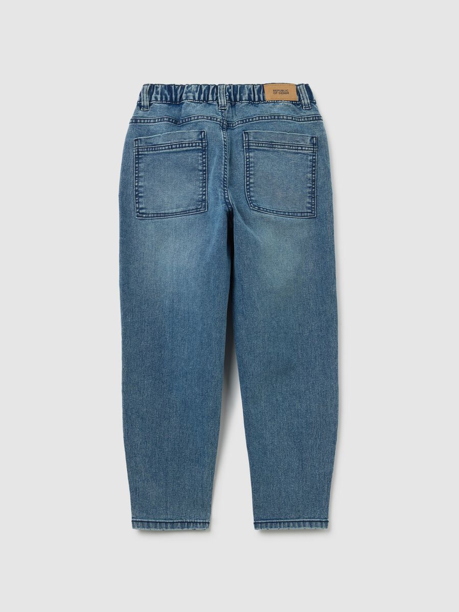 Jeans da ragazzo in denim blu comfort fit_4