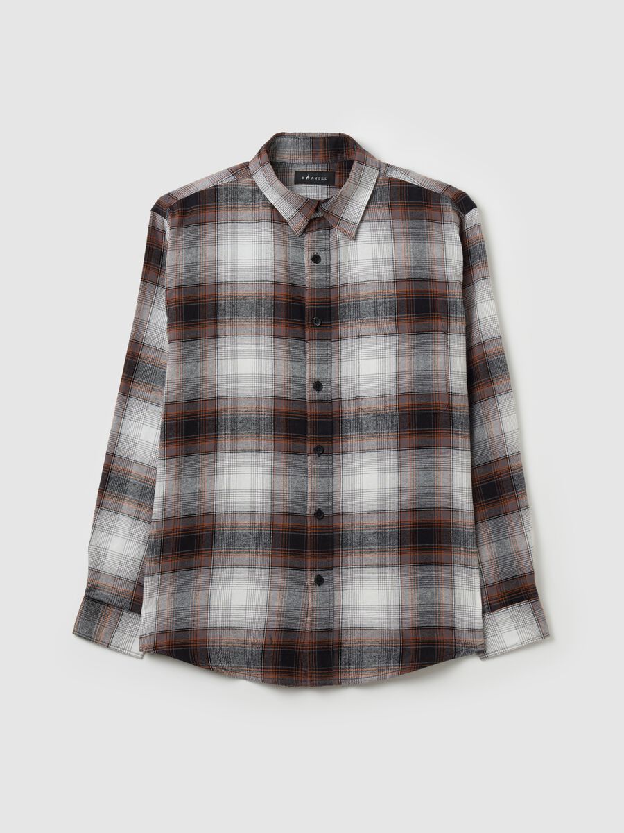 Flannel shirt with check pattern_4