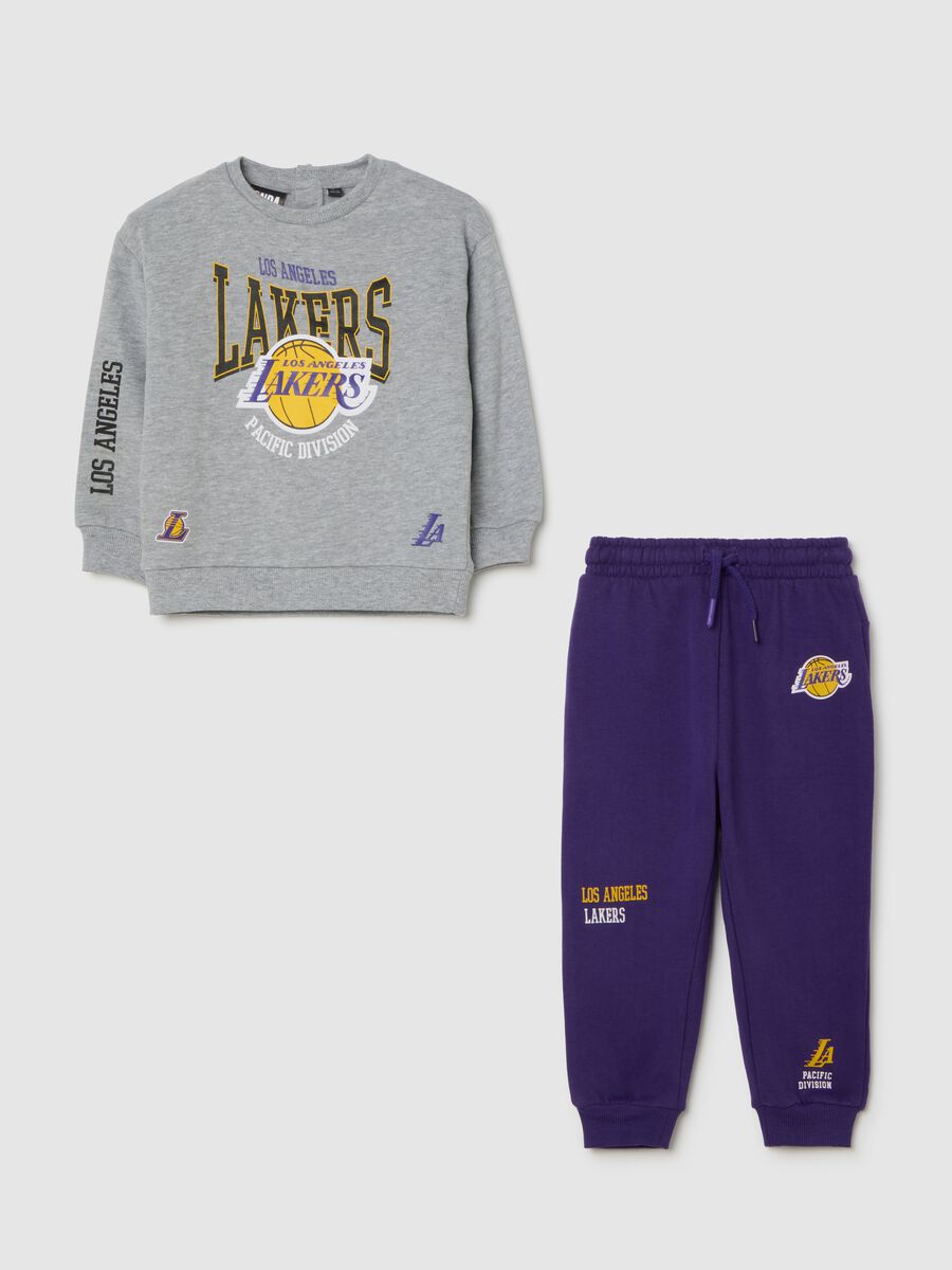 Grey and Purple Children's Jogging Set_0