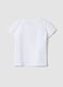 White pure cotton girl's T-shirt regular fit with print_1