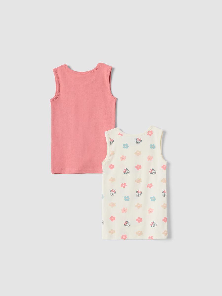 2-pack multicolour Minnie print organic cotton vests_1
