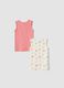 2-pack multicolour Minnie print organic cotton vests_1