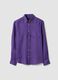 Purple pure linen shirt with button-down collar, regular fit_0