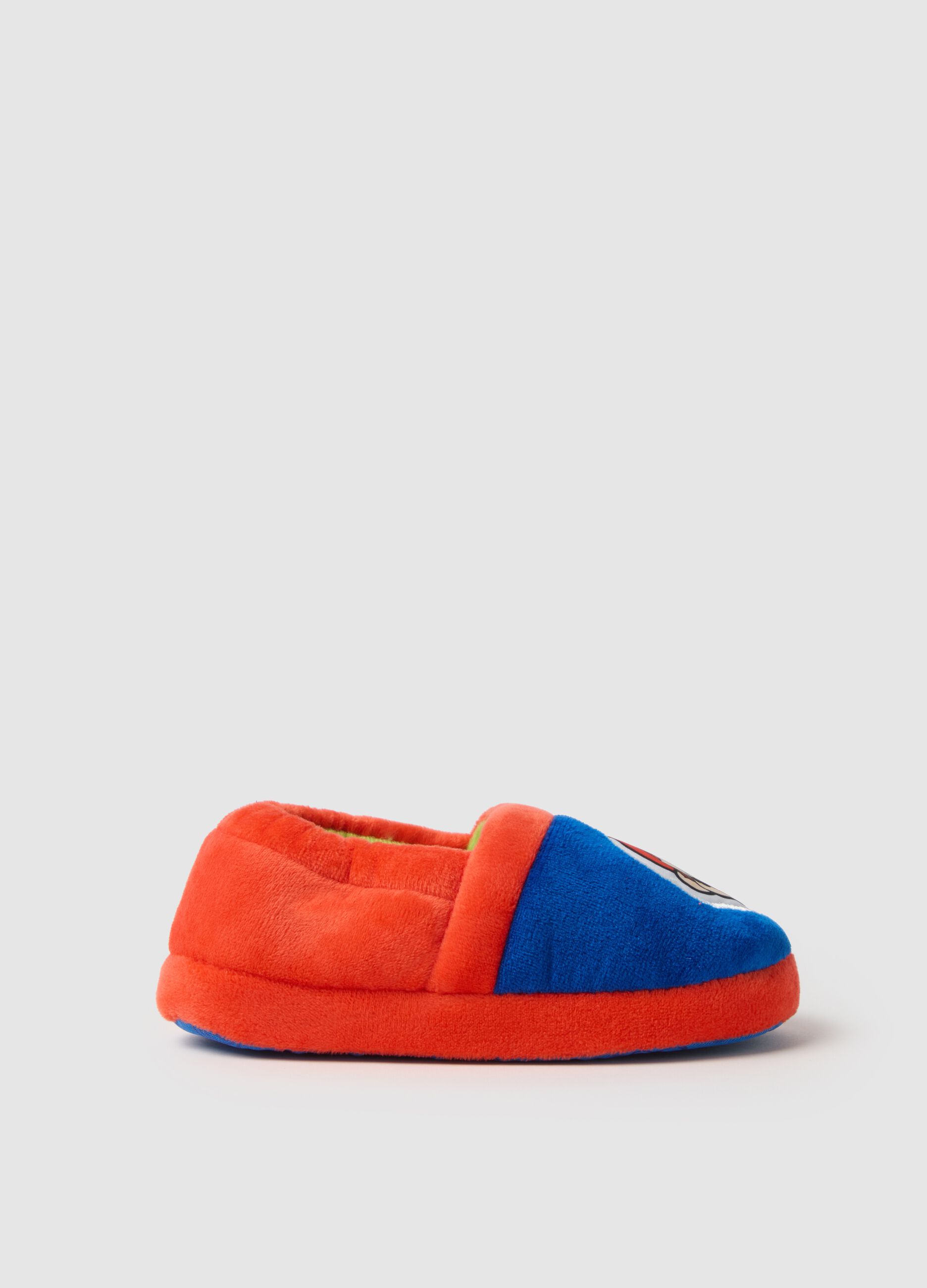 Children's multicolour slippers with Super Mario Bros print