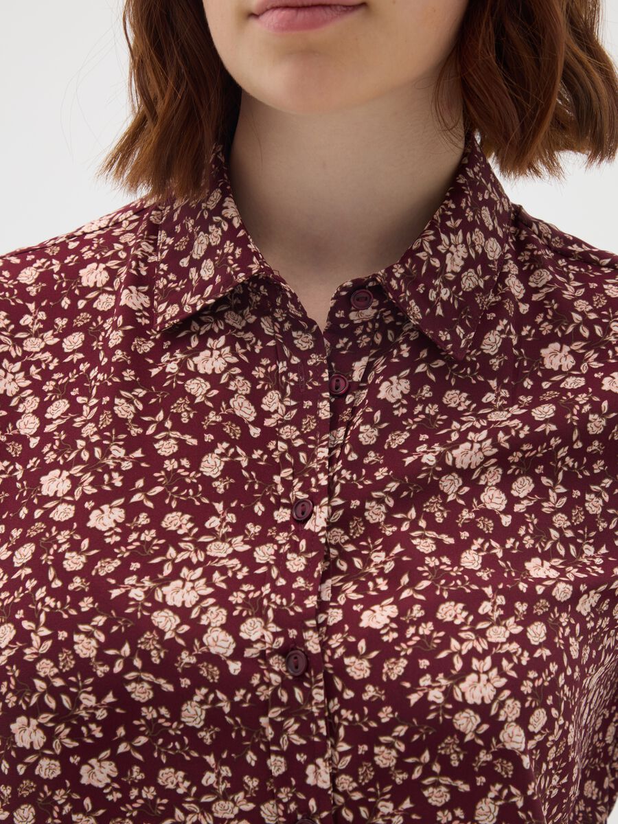 Multicolour mixed fabric regular fit shirt_1