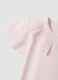 Pink short-sleeve stretch cotton T-shirt with broderie anglaise embroidery_3