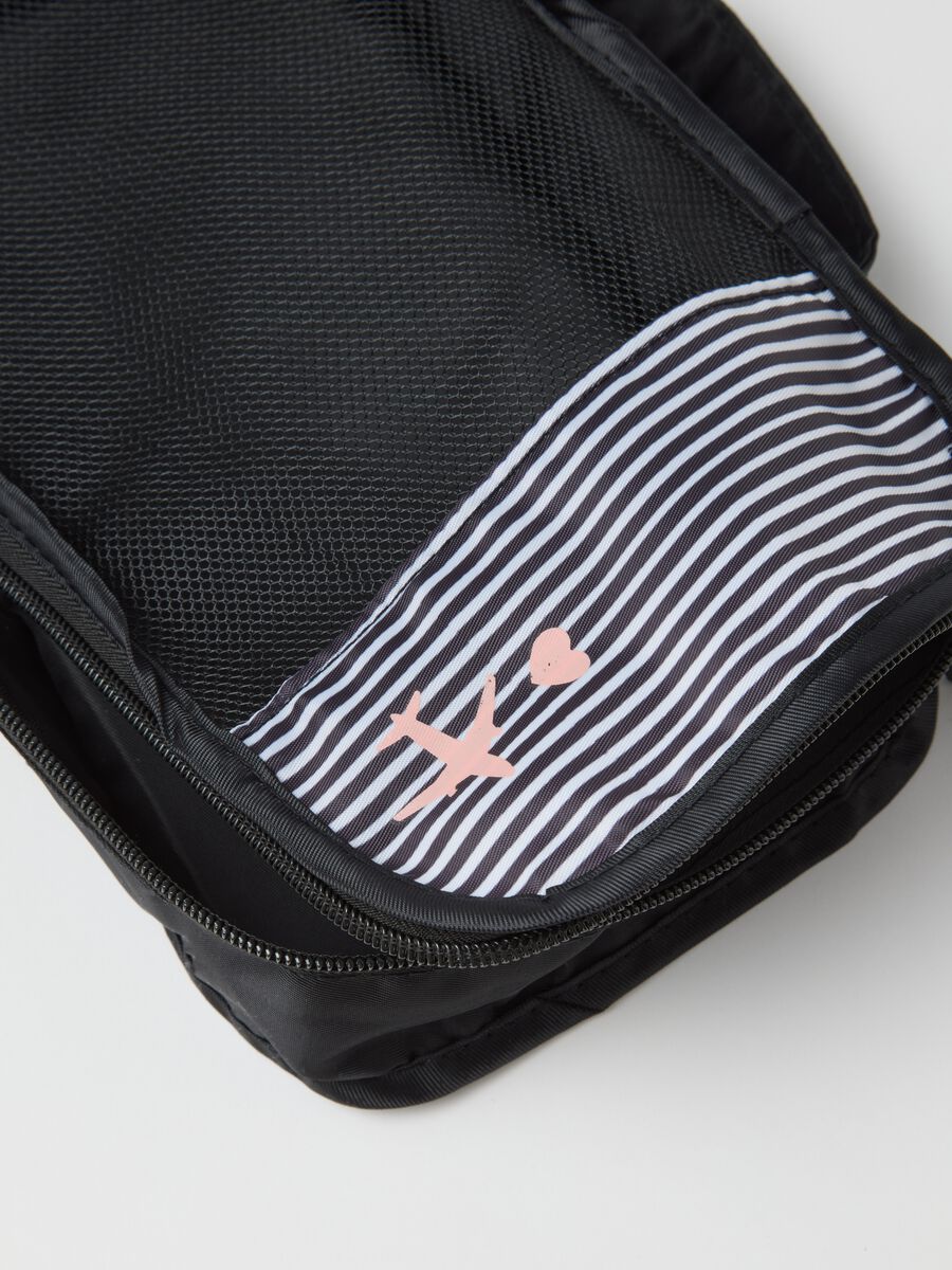 Set di organizer da viaggio multicolor con mesh_1
