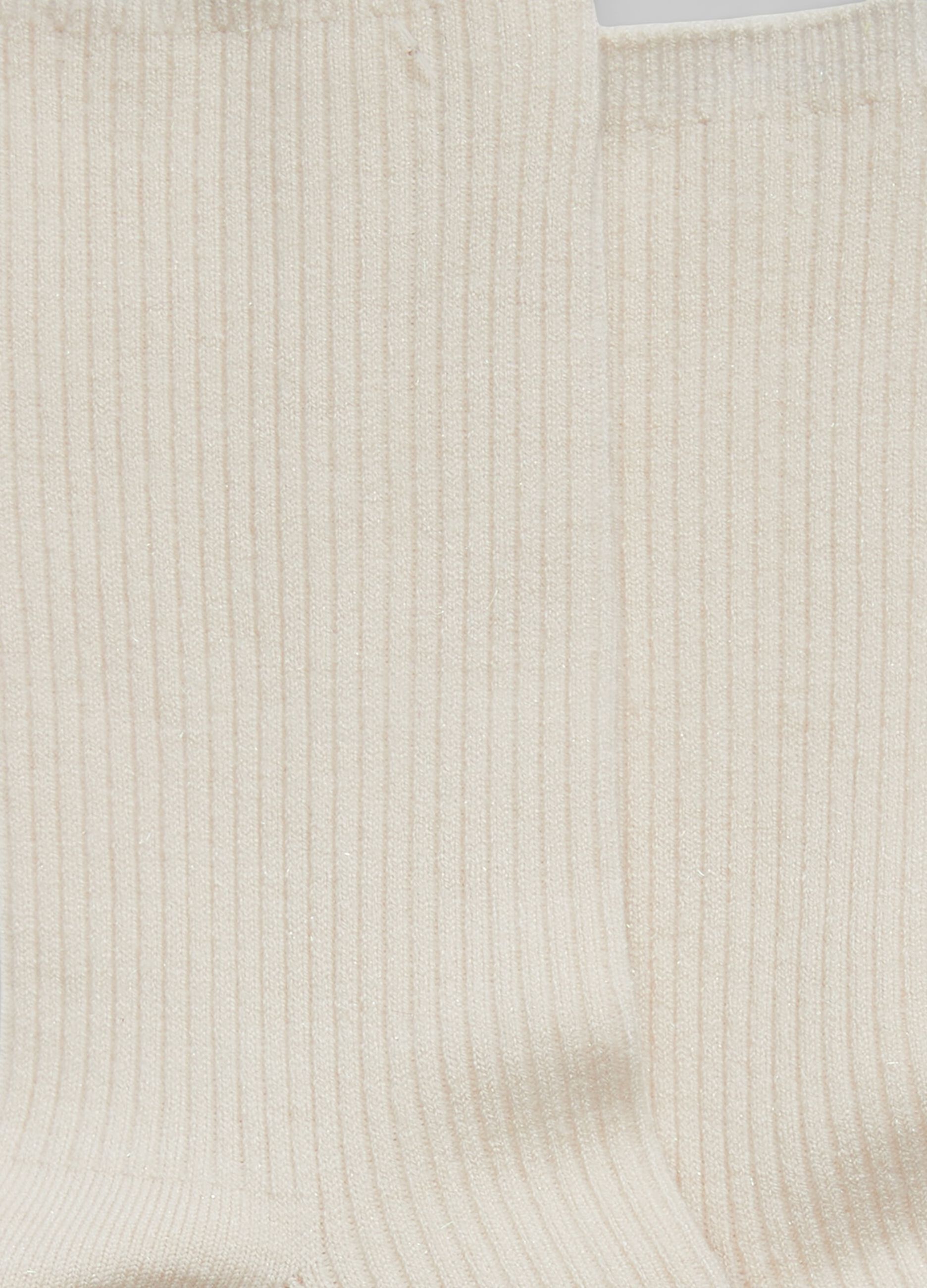Short ribbing socks with lurex