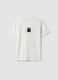 Boys' regular fit pure cotton white T-shirt with writing_1