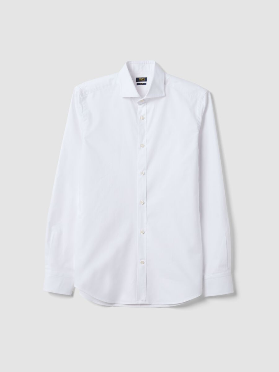 Camicia bianca in puro cotone oxford slim fit_4
