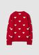Maglia rossa a tema Minnie & Me con cuori_1