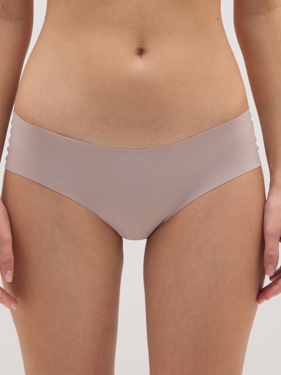 Culotte in tessuto elasticizzato beige_1