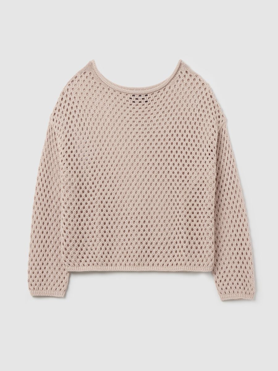 Open stitch top in lurex_4