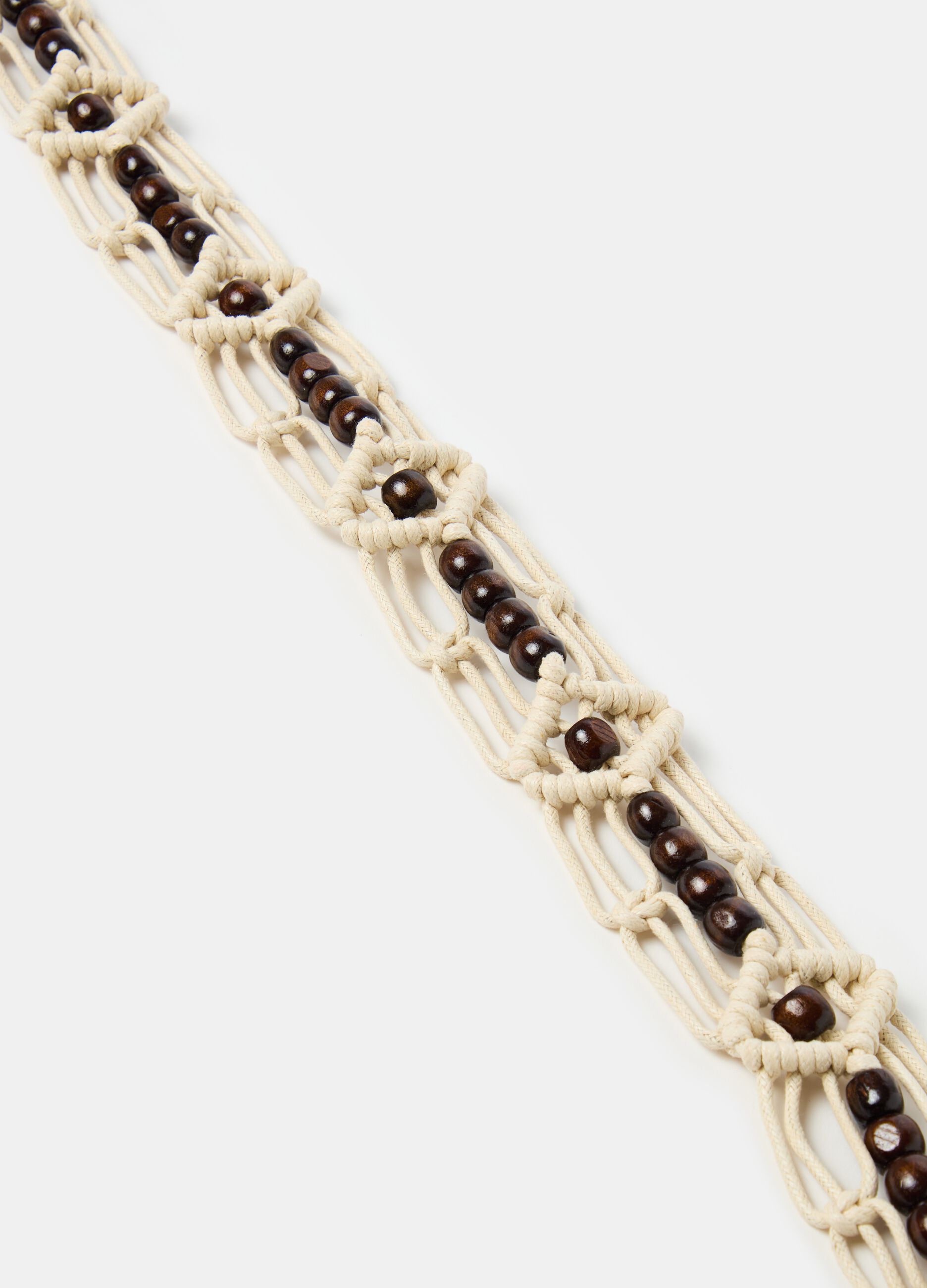 Crochet belt with beads