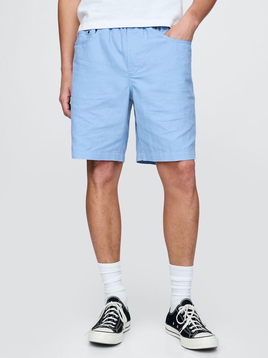 Gap Blue Linen and Cotton Shorts_1