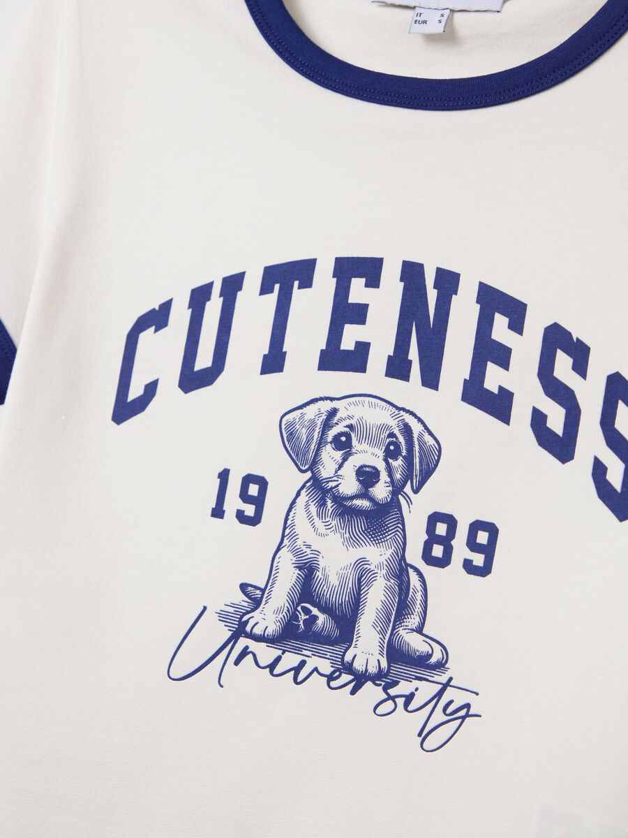 T-shirt with contrasting edging and print_5
