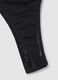 Black fitted stretch bodysuit with rhinestones_1