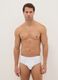 Stretch cotton white briefs with a tight fit_0