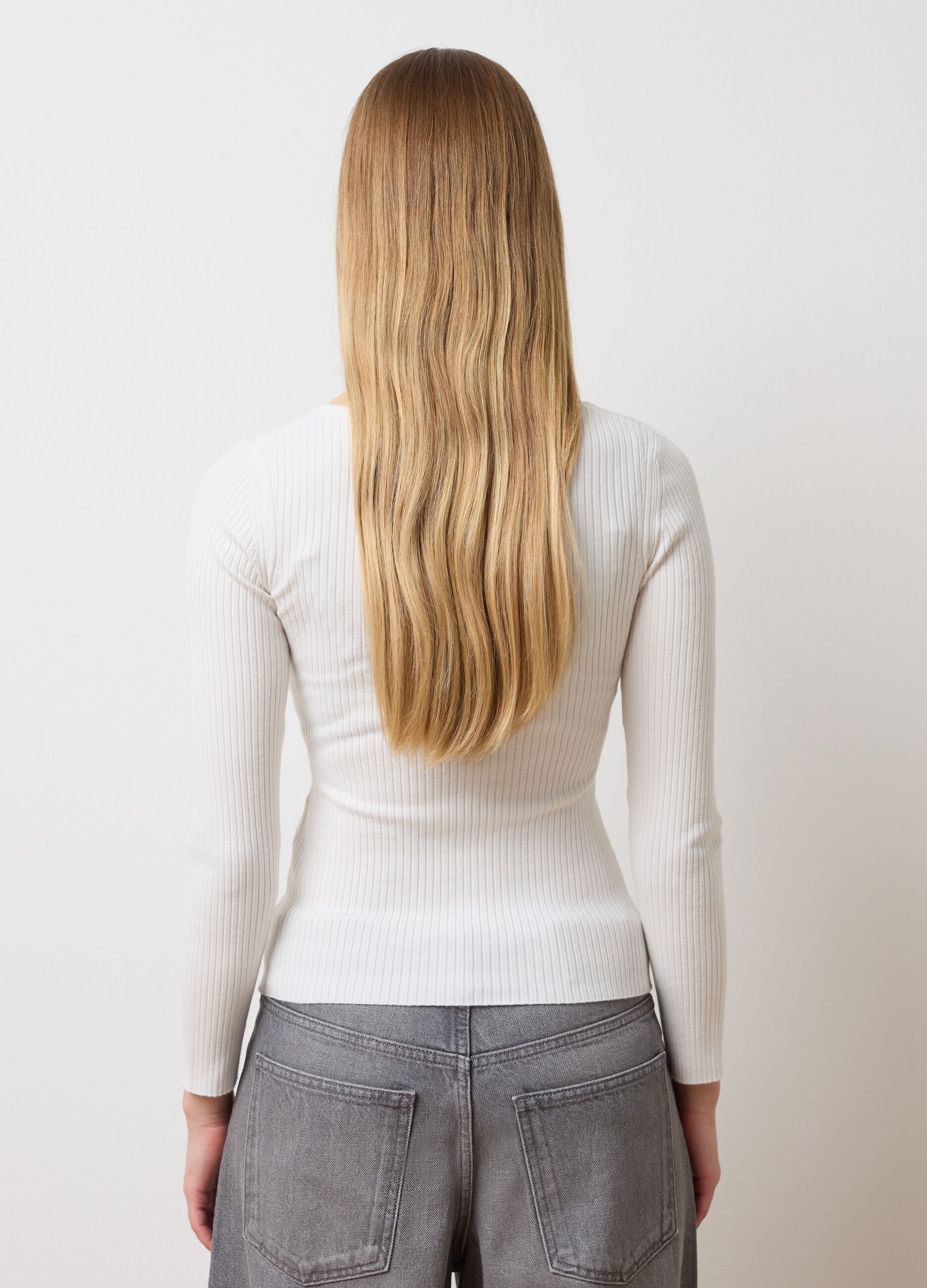Maglione bianco fitted