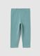 Girls' stretchy cotton blue leggings regular fit_0