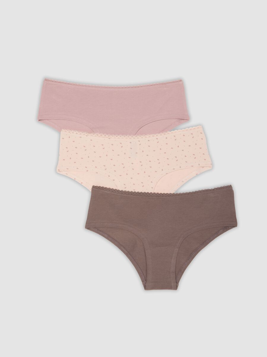 Tripack di slip hipster multicolor in cotone organico elasticizzato_4