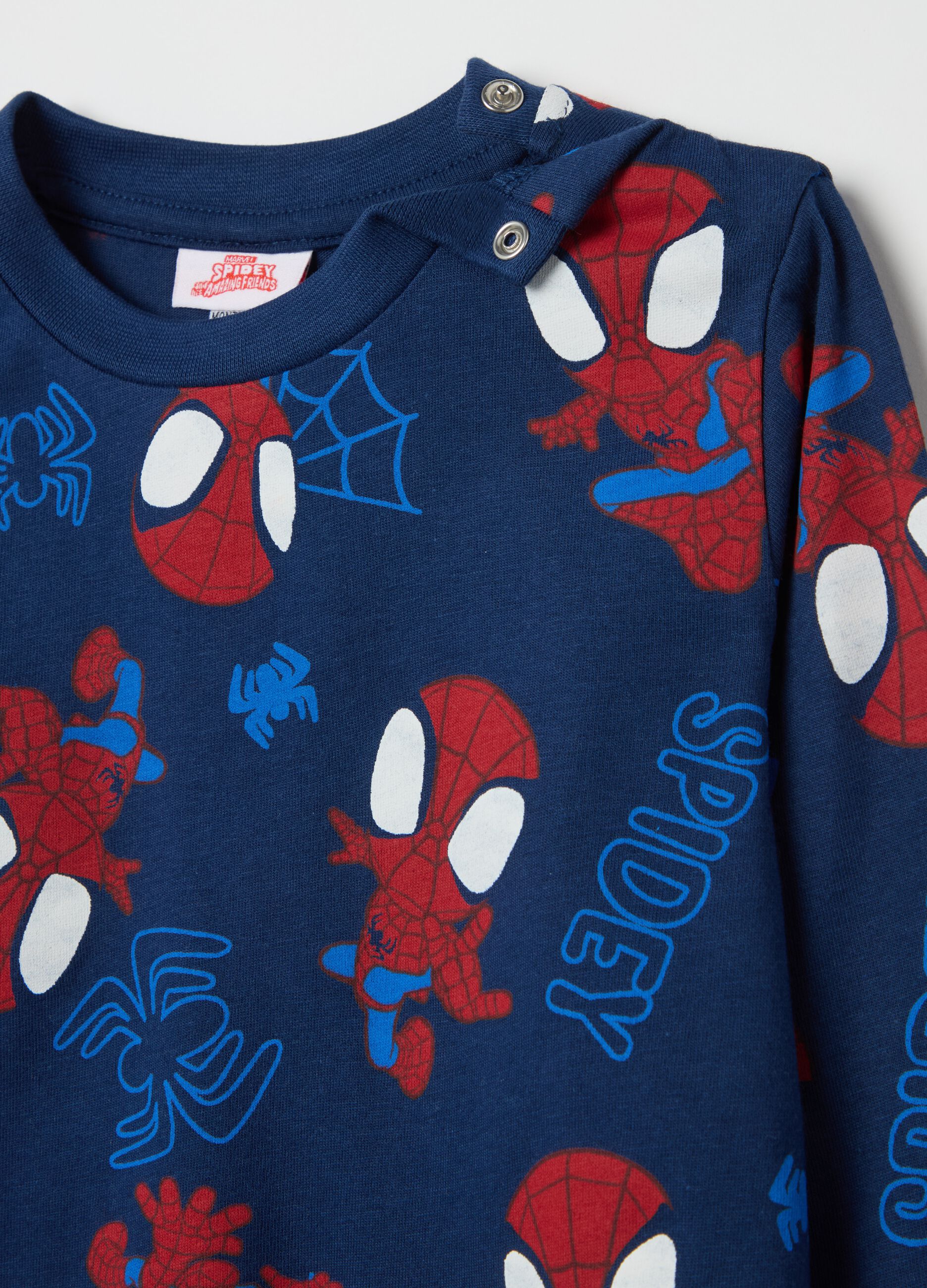 Pigiama in cotone con stampa Spidey 