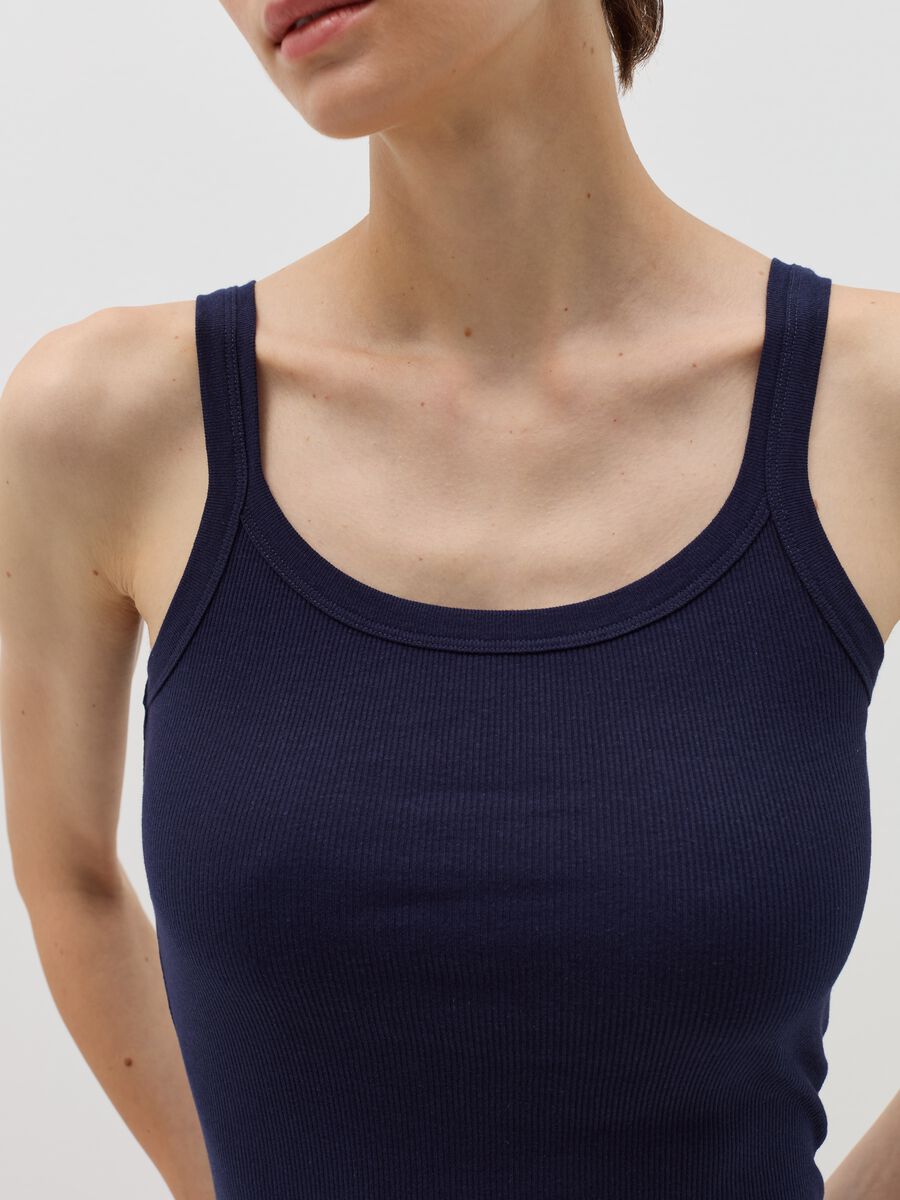 Ribbed vest in organic cotton_2