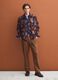 Pantaloni chino marroni in cotone elasticizzato straight fit_1