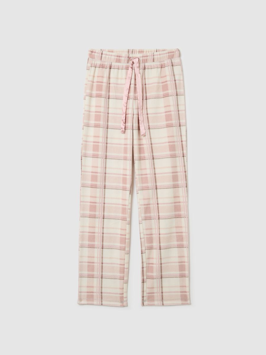 Pink fleece pyjama trousers regular fit_4