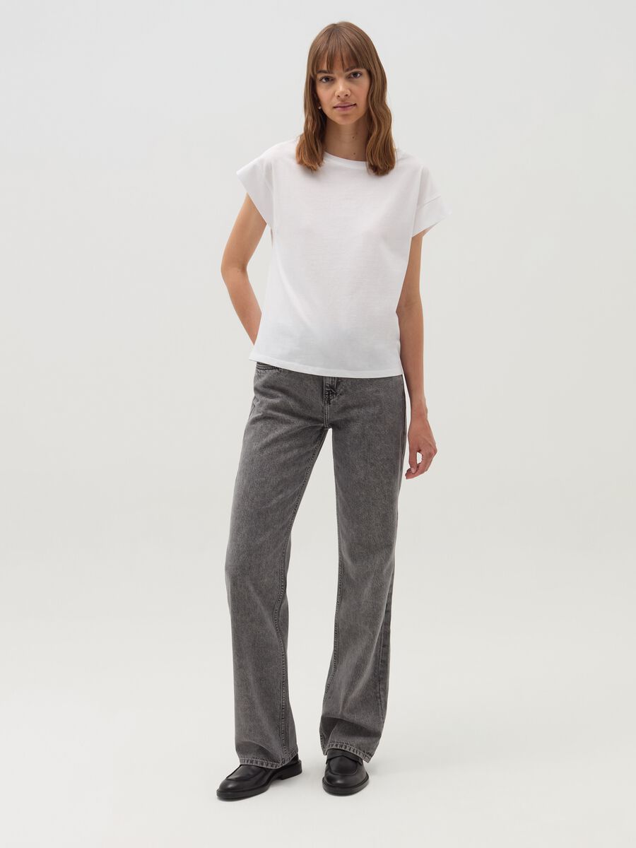 Cotton T-shirt with kimono sleeves_1