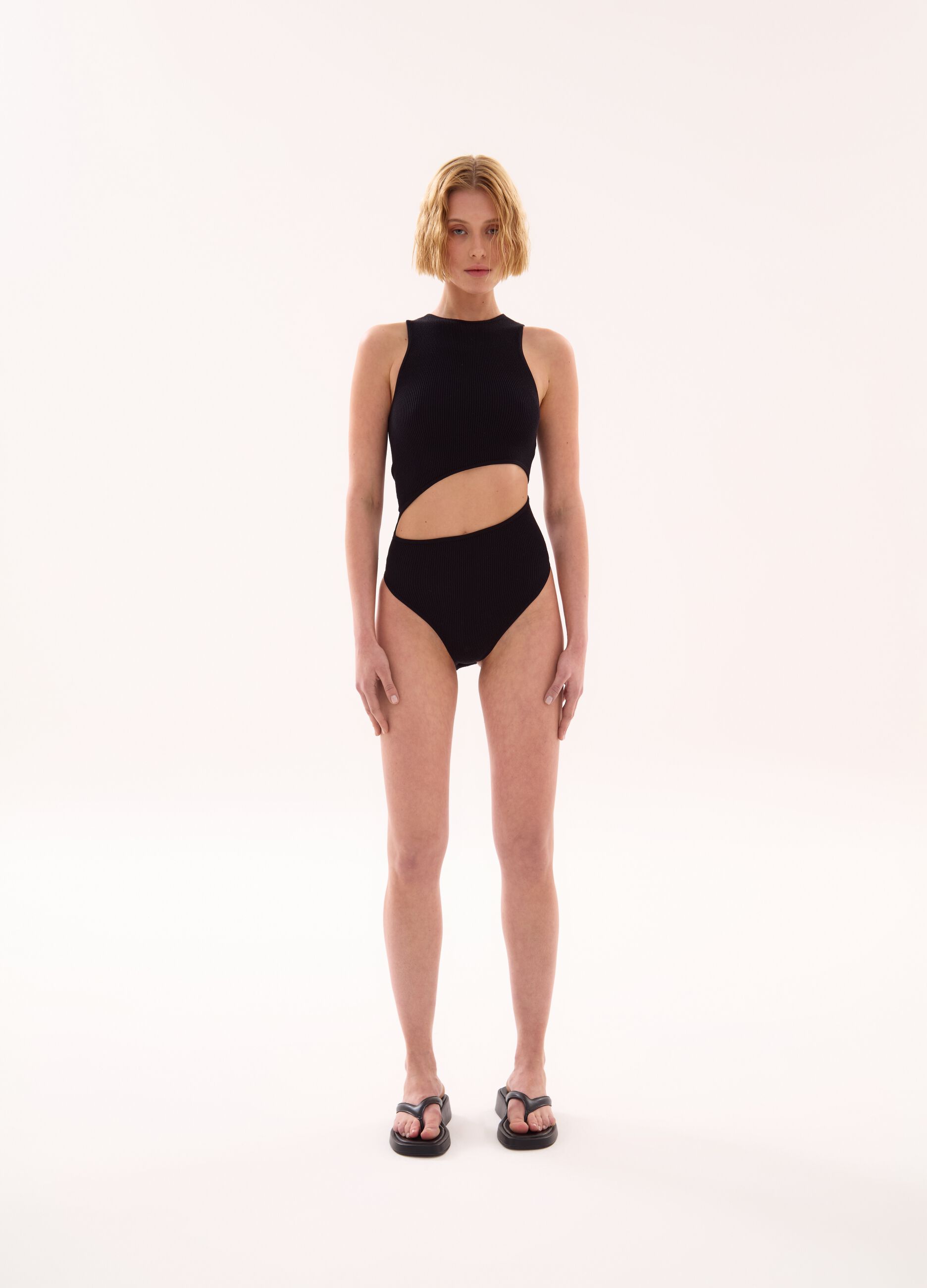 Cut Out Bodysuit Black