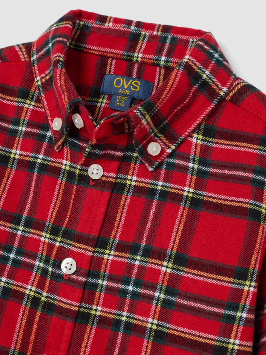 Multicolour check cotton children's shirt regular fit_2