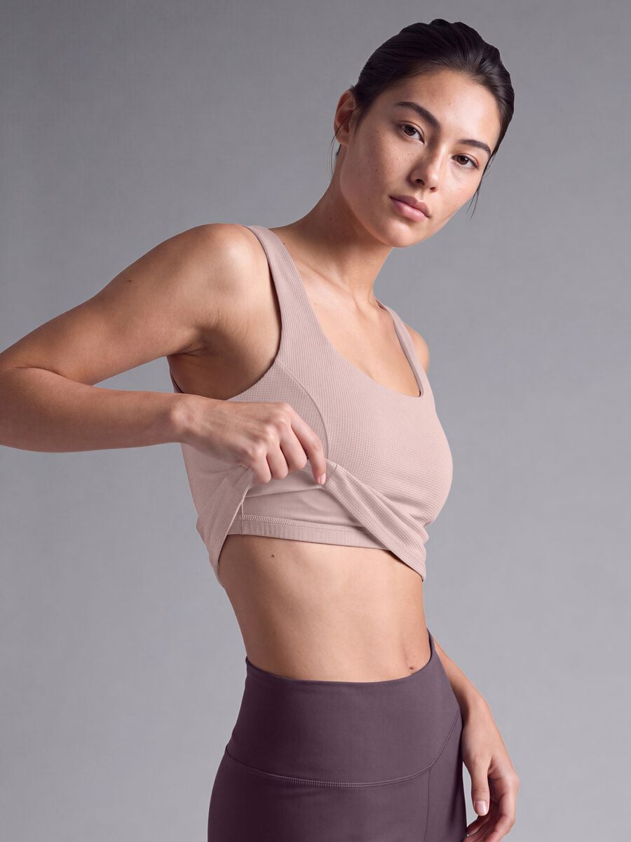Top rosa crop in tessuto elasticizzato_2