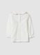 White organic cotton jersey top with embroidery, regular fit_1
