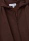 Brown hoodie with tied drawstring, relaxed fit_5