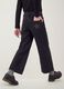 Blue wide-leg pure cotton jeans with star details_2