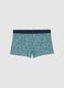 Blue stretch cotton boys' boxers with patterns_0