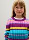 Girls' multicolour regular fit pure cotton sweater_0