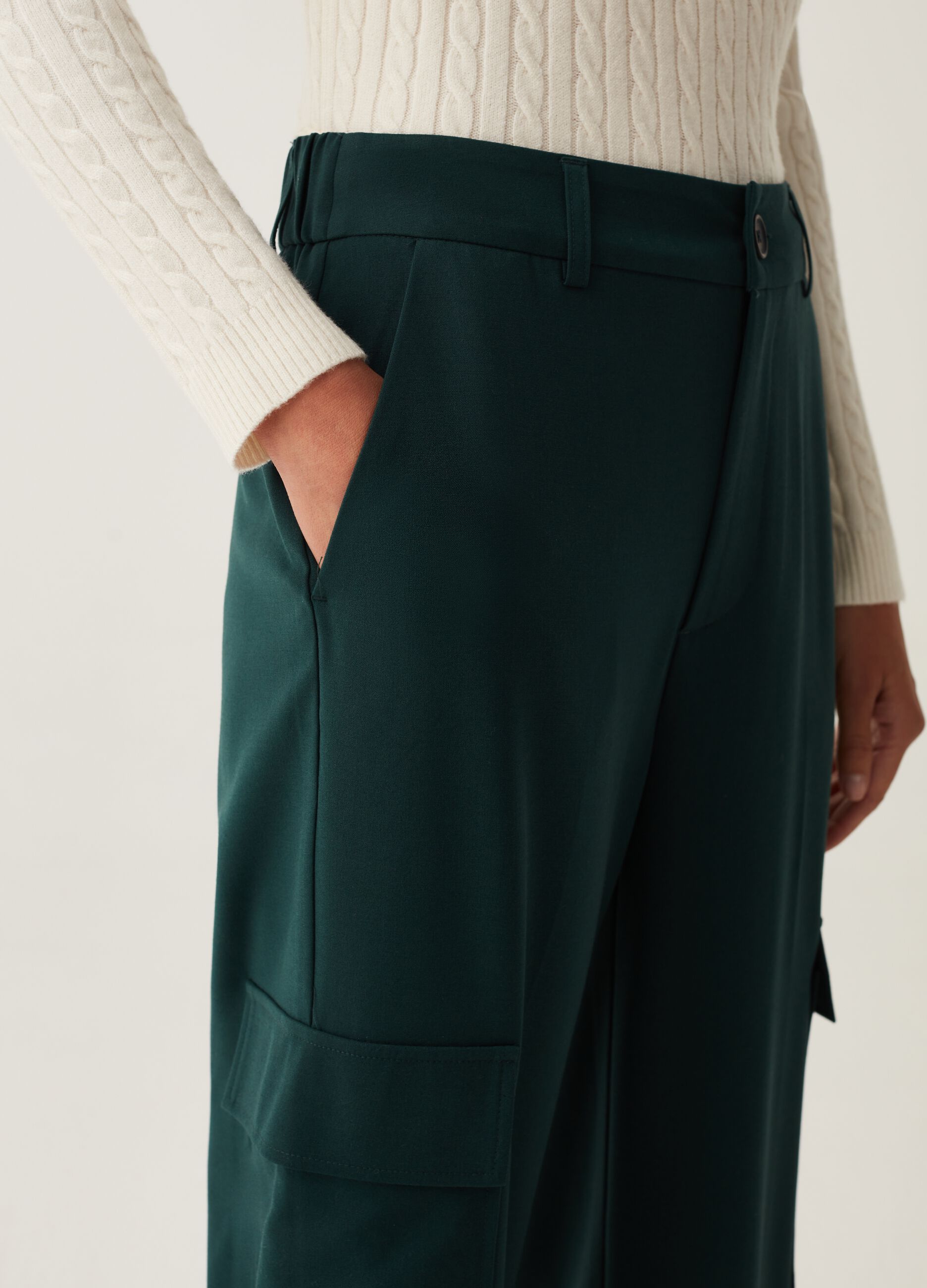 Pantalone cargo wide leg_3