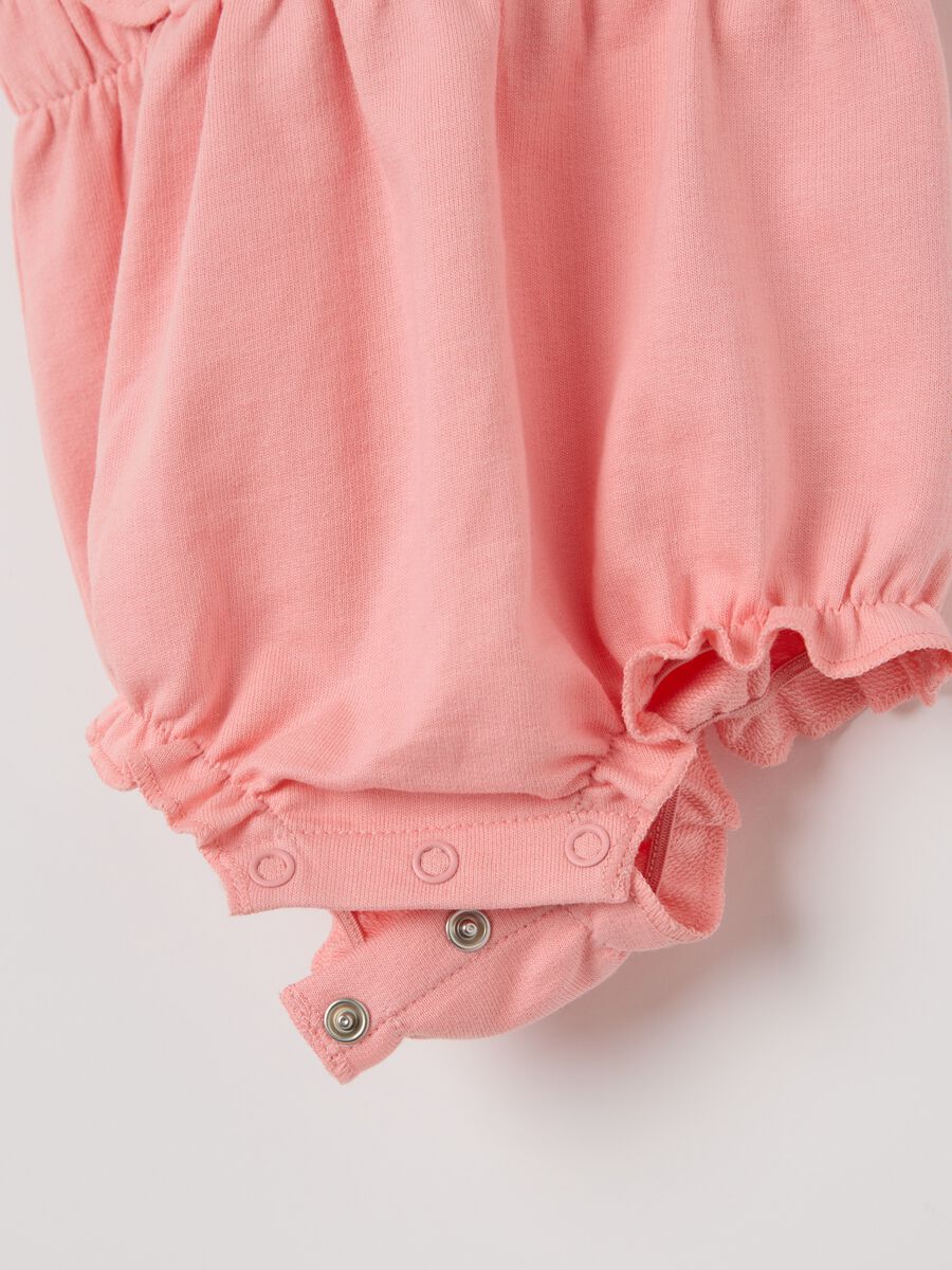 Pink dungarees in 100% cotton_2