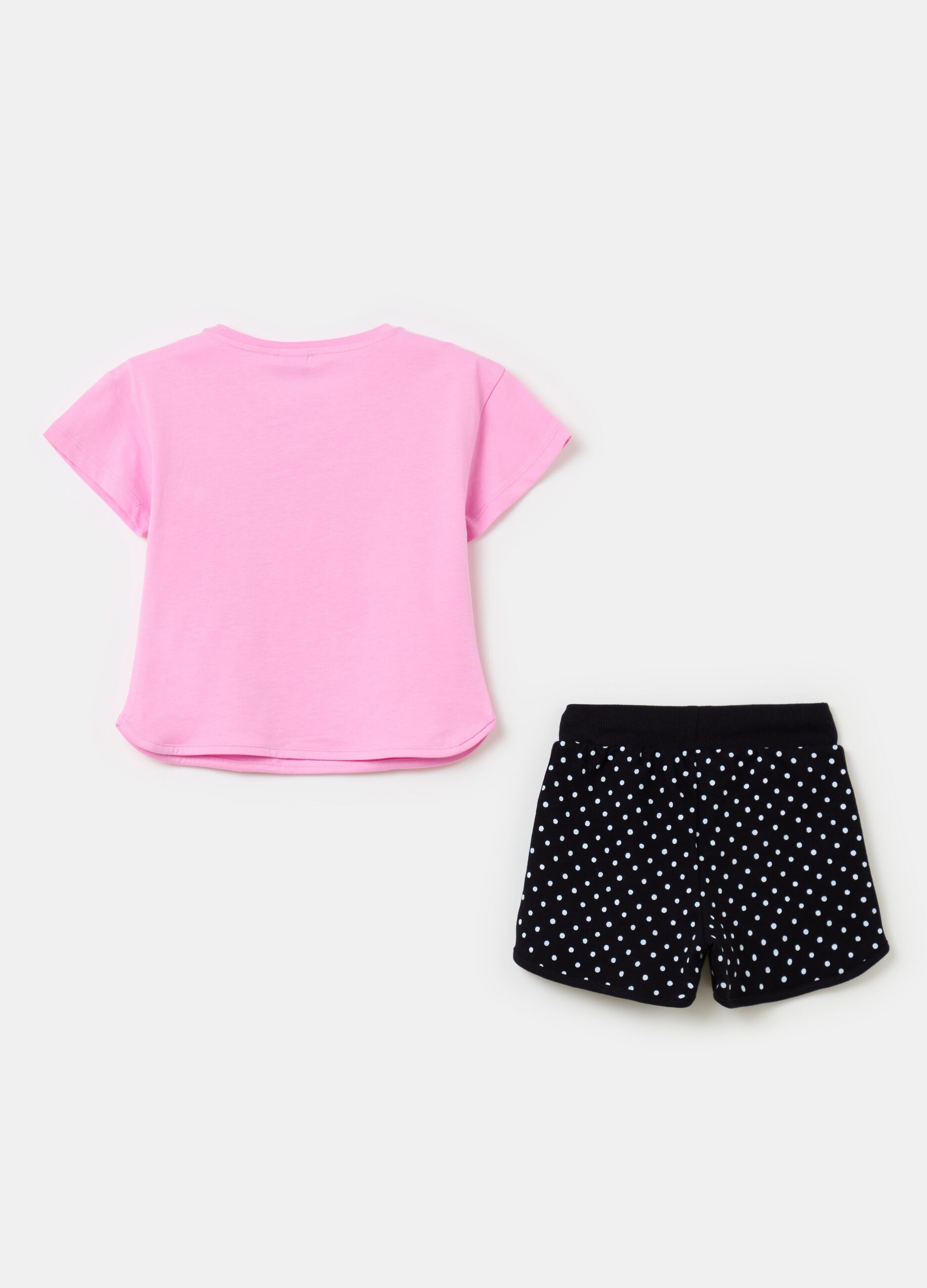 Cotton jogging set with Minnie Mouse print