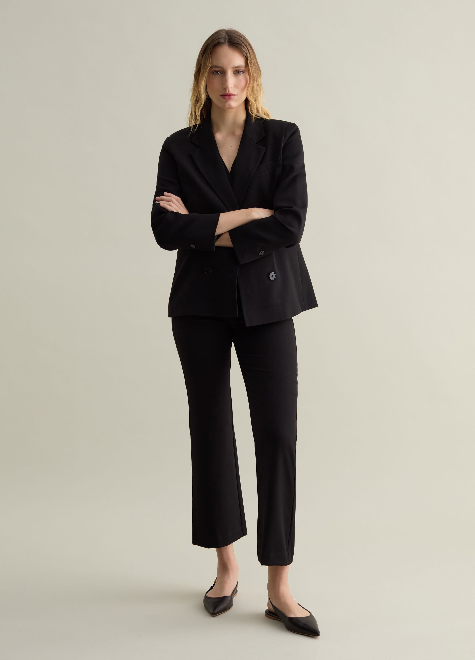 Blazer doppiopetto tinta unita