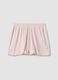 Pink pure cotton regular fit pyjama shorts with gathered edges_4