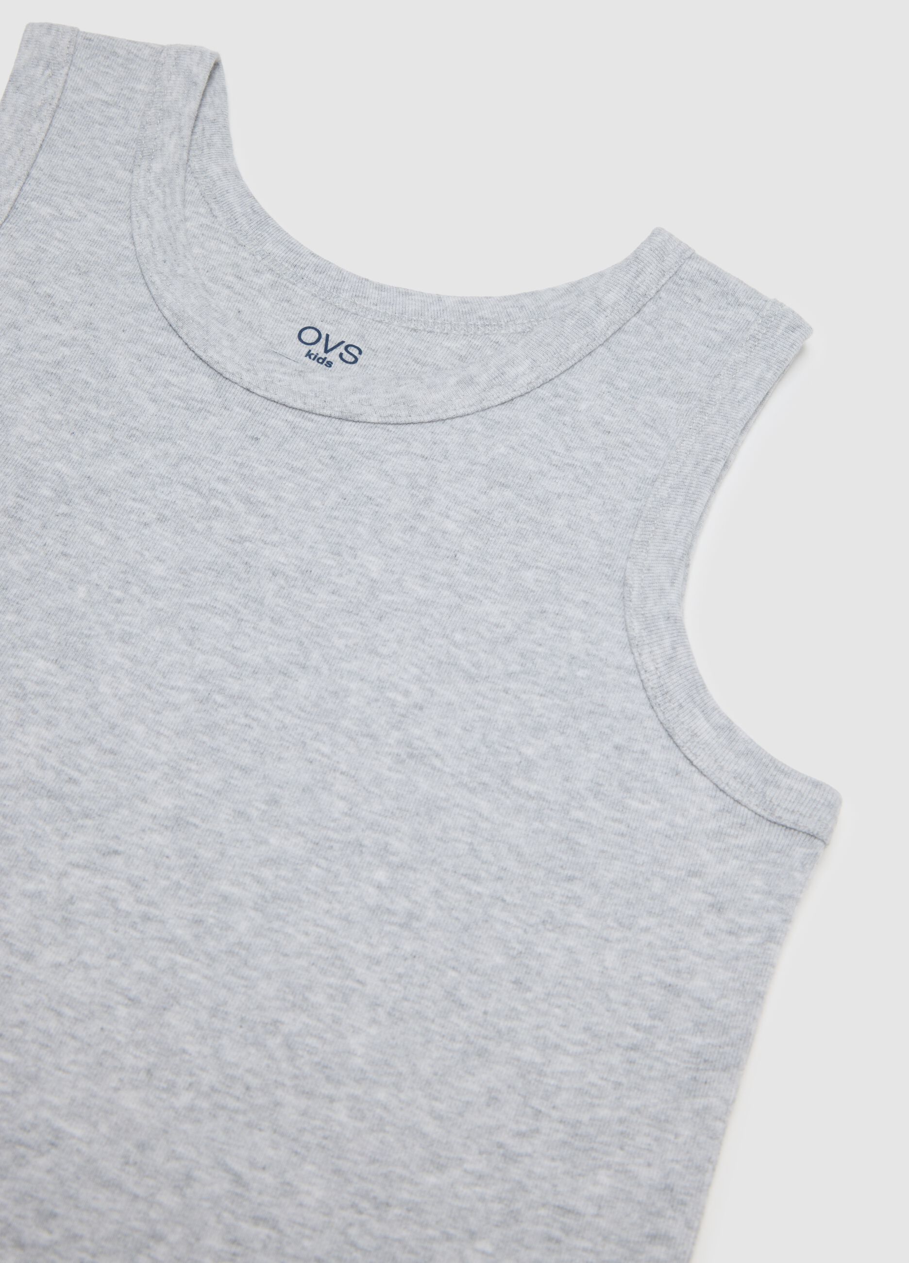 Grey cotton vest for children